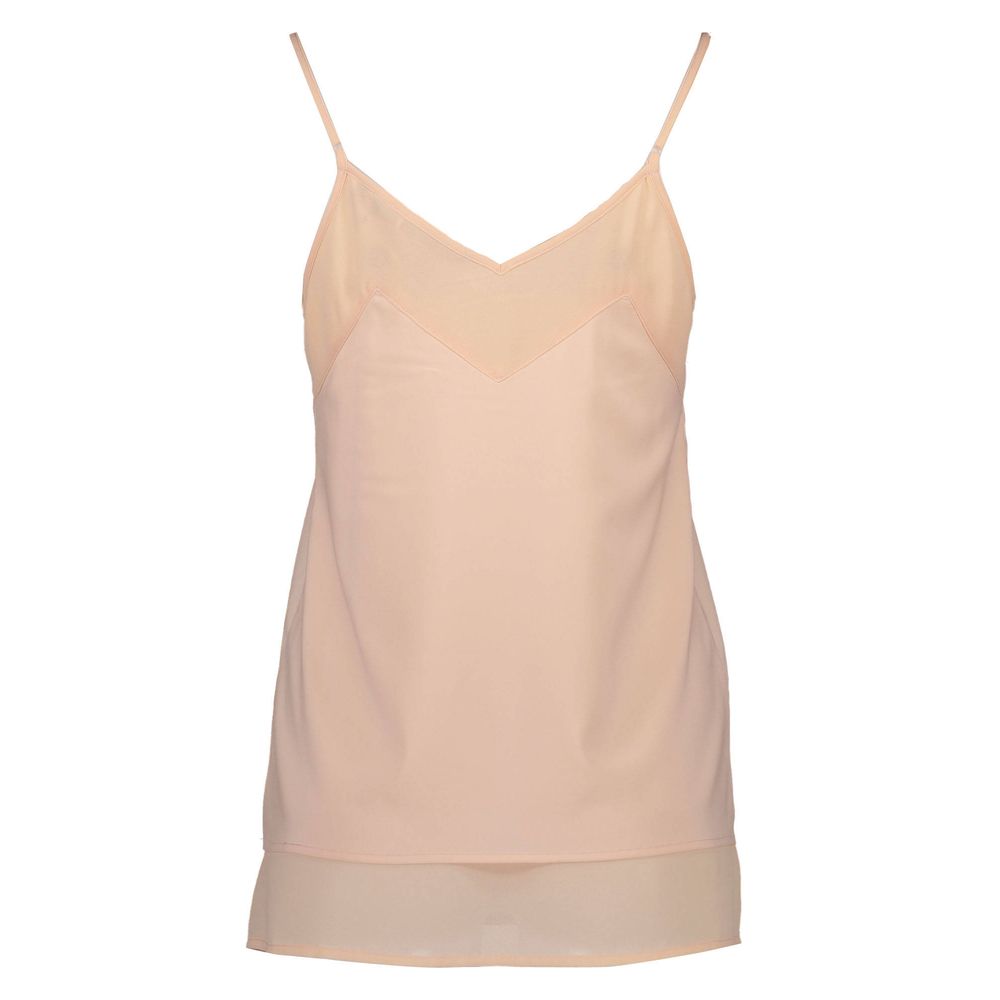 T-Shirt by Silvian Heach for women in polyester pink showcases a unassuming silhouette, artfully detailed with a refined and unassuming for a sophisticated, contemporary look.