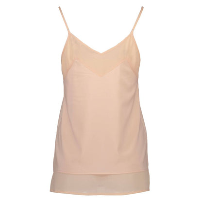 T-Shirt by Silvian Heach for women in polyester pink showcases a unassuming silhouette, artfully detailed with a refined and unassuming for a sophisticated, contemporary look.