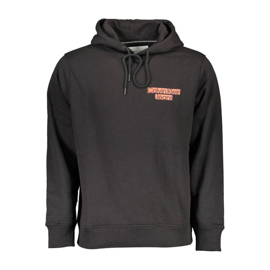 Hooded Sweatshirt Sweater by Calvin Klein for men in cotton polyester black showcases a downtown chic silhouette, artfully finished with a downtown chic hooded neckline and for a sophisticated, high-end look.