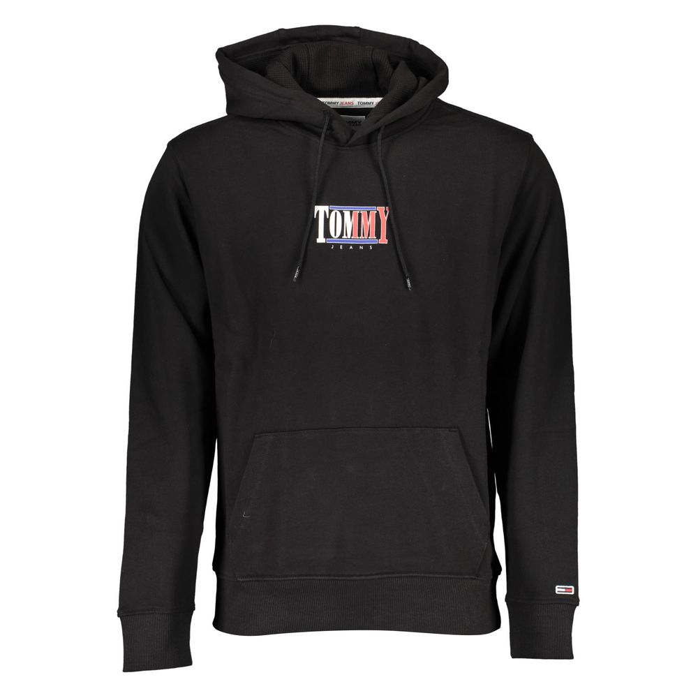 Tommy Hilfiger Men's Stretch Cotton Hooded Sweatshirt Sweater - Black