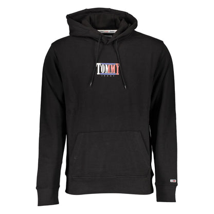 Tommy Hilfiger Men's Stretch Cotton Hooded Sweatshirt Sweater - Black