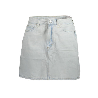 Calvin Klein Women's Denim Cotton Skirt - Light Blue