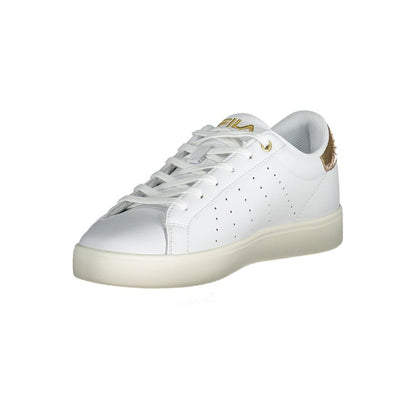 Sneakers by Fila for women in polyester polyethylene leather white features an opulent silhouette from the Women's Fashion Polyester Polyethylene Leather Sneakers collection, showcasing a signature fashion style with an opulent finish.