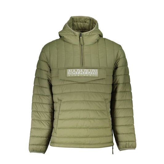 This Hooded Jacket by Napapijri for men in polyamide green showcases a magnificent silhouette, meticulously crafted with a distinctive hooded neckline and functional pockets & hooded for a magnificent finish.