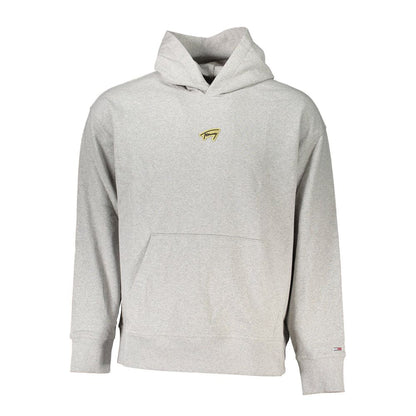 Hooded Sweatshirt Sweater by Tommy Hilfiger for men in cotton polyester gray features an polished silhouette, showcasing refined and a sophisticated hooded neckline for a truly polished finish.
