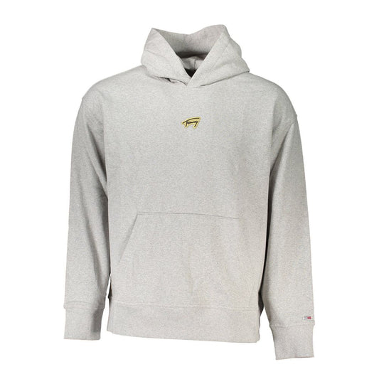 Hooded Sweatshirt Sweater by Tommy Hilfiger for men in cotton polyester gray features an polished silhouette, showcasing refined and a sophisticated hooded neckline for a truly polished finish.