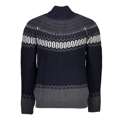 Sweater by Gant for men in cashmere blue showcases a downtown chic silhouette, artfully finished with a downtown chic and for a sophisticated, high-end look.