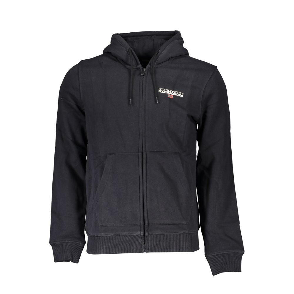 Hooded Sweatshirt Sweater by Napapijri for men in cotton polyester black showcases an masterful silhouette, artfully detailed with a masterful hooded neckline and for a sophisticated, premium finish.