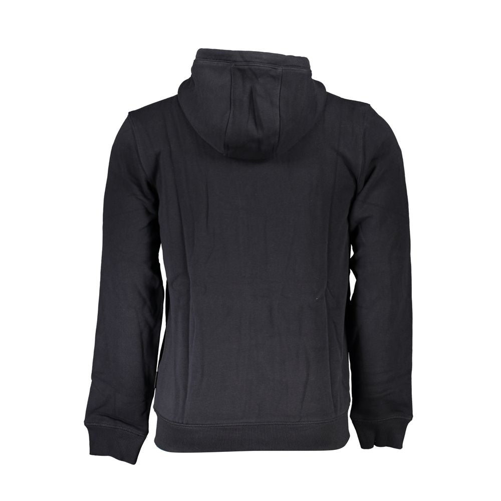 Hooded Sweatshirt Sweater by Napapijri for men in cotton polyester black features an tactile silhouette, showcasing a sophisticated and tactile for a refined finish.
