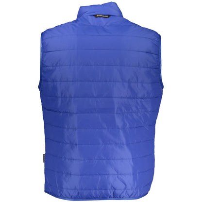 Vest by Napapijri for men in polyamide & polyester blue features an contemporary silhouette, showcasing refined pockets and a contemporary for a sophisticated layered look.