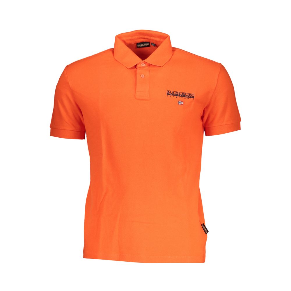 Polo Shirt by Napapijri for men in cotton pink & red showcases a sharp silhouette, detailed with a refined and sharp short-sleeve for a sophisticated finish.