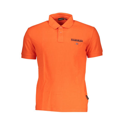 Polo Shirt by Napapijri for men in cotton pink & red showcases a sharp silhouette, detailed with a refined and sharp short-sleeve for a sophisticated finish.