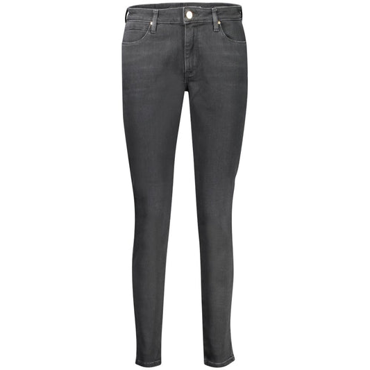Jeans by Guess Jeans for women in cotton black presents a tailored silhouette, showcasing a tailored skinny and long cut with a refined for a truly tailored aesthetic.