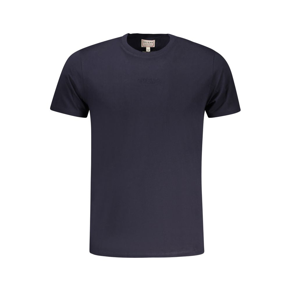 Guess Jeans Men's Short-Sleeve Crew Neck Cotton T-Shirt - Blue
