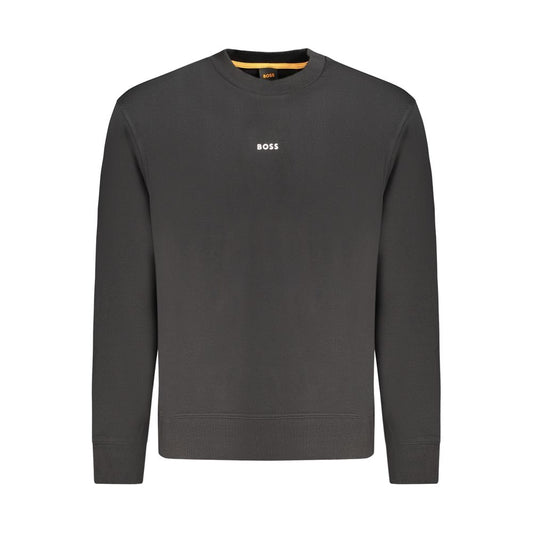 Sweatshirt by Hugo Boss for men in cotton black & print features an provocated silhouette, detailed with a provocated long-sleeve and a refined for a sophisticated aesthetic.