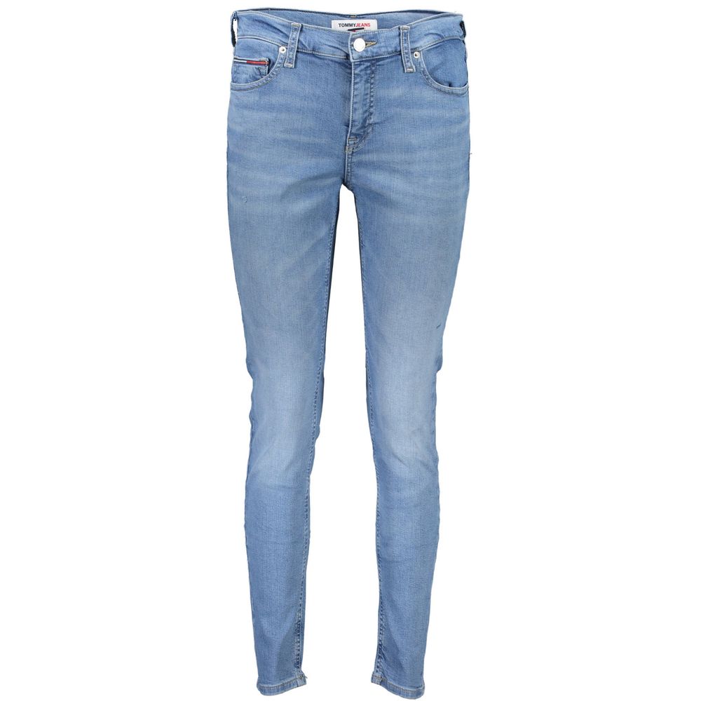 Tommy Hilfiger Light Blue Cotton Nora Mid Rise Skinny Jeans