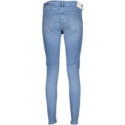 Tommy Hilfiger Light Blue Cotton Nora Mid Rise Skinny Jeans