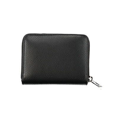 Cardholder Wallet by Tommy Hilfiger for women in polyethylene black & signature showcases a refined silhouette, artfully capturing the essence of the refined Polyethylene Cardholder Wallet design with functional card-organization coin-purse.