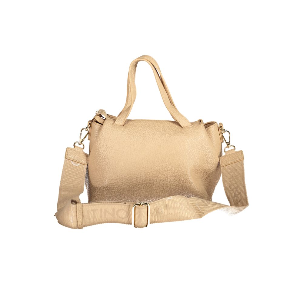 Handbag by Mario Valentino for women in polyethylene beige features a refined silhouette, showcasing a secure zipper, organized internal-pockets, and versatile shoulder-strap, adjustable-strap, detachable-strap & handle for a refined finish.