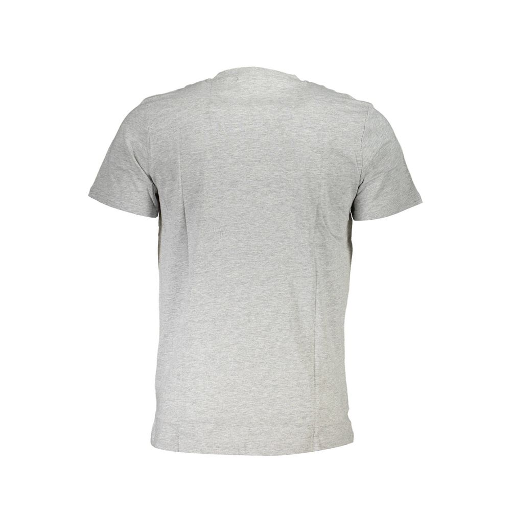 T-Shirt by Cavalli Class for men in cotton brown, gray & print showcases a unassuming silhouette, artfully detailed with a refined and unassuming for a sophisticated, contemporary look.