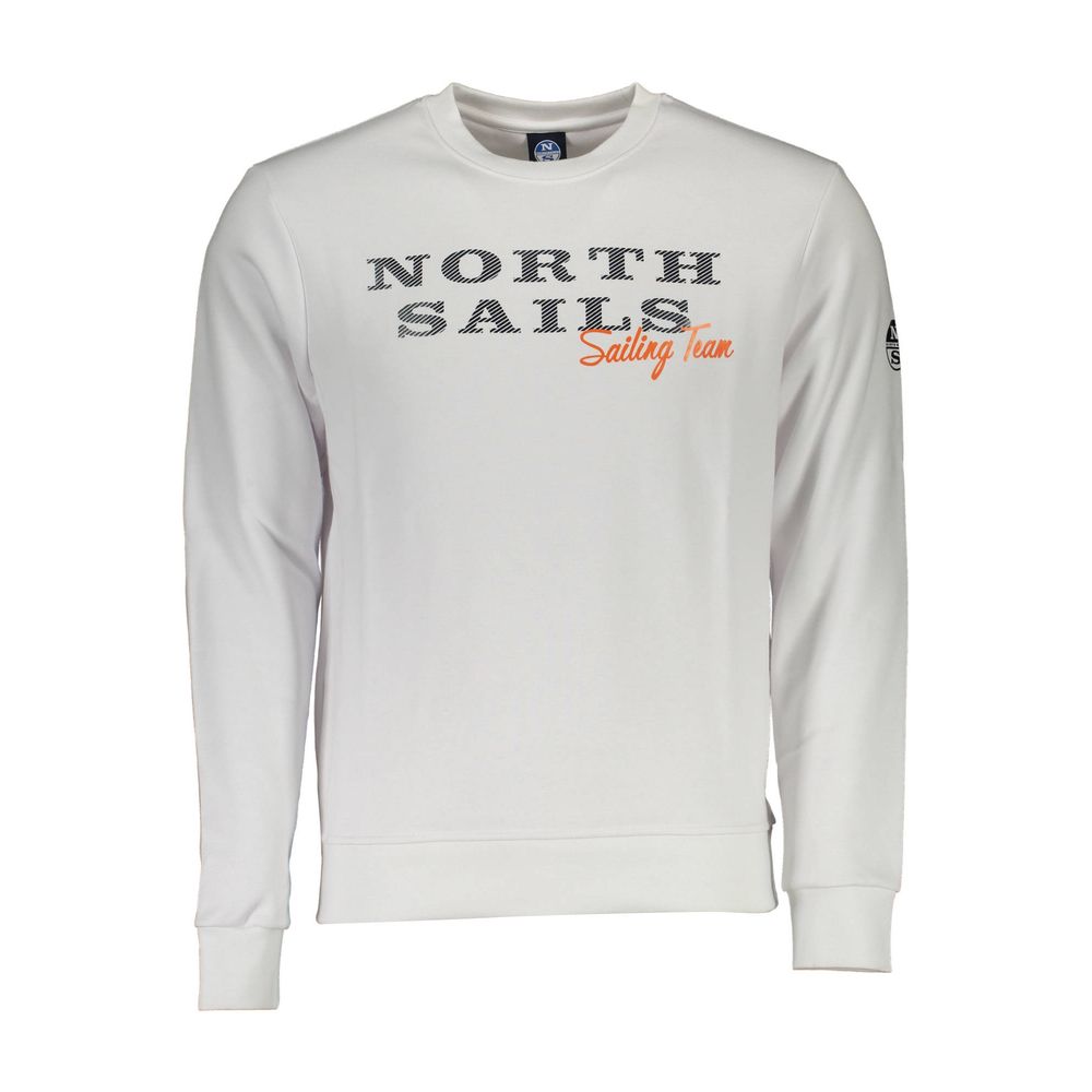 Sweatshirt by North Sails for men in cotton polyester white & print features a unrivaled silhouette with a refined and unrivaled long-sleeve detailing for a sophisticated look.