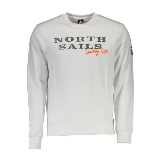 Sweatshirt by North Sails for men in cotton polyester white & print features a unrivaled silhouette with a refined and unrivaled long-sleeve detailing for a sophisticated look.