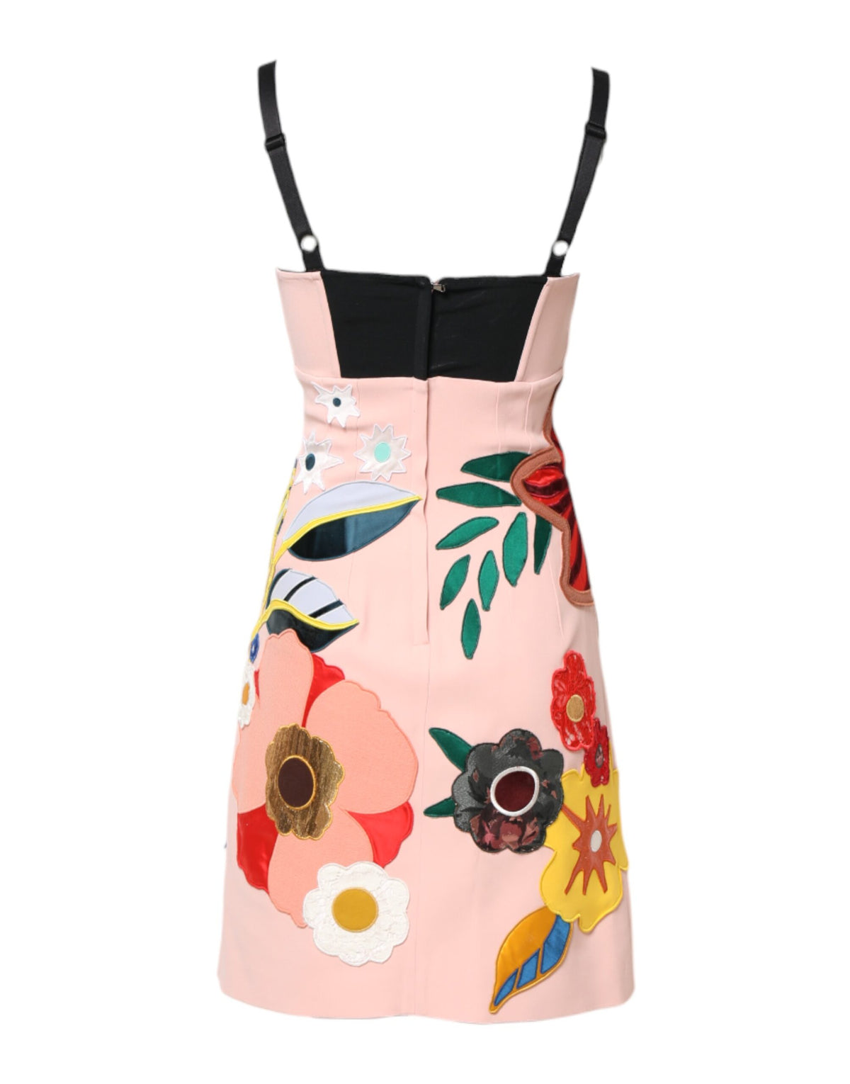Dolce & Gabbana Women's A Line Sleeveless Silk Viscose Nylon & Acetate Mini Dress - Pink Floral Print