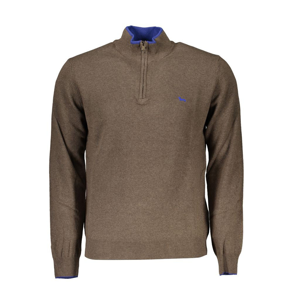 Sweater by Harmont & Blaine for men in cashmere viscose brown showcases a discreet silhouette, finished with a discreet and for a discreet look.