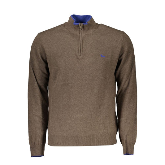 Sweater by Harmont & Blaine for men in cashmere viscose brown showcases a discreet silhouette, finished with a discreet and for a discreet look.