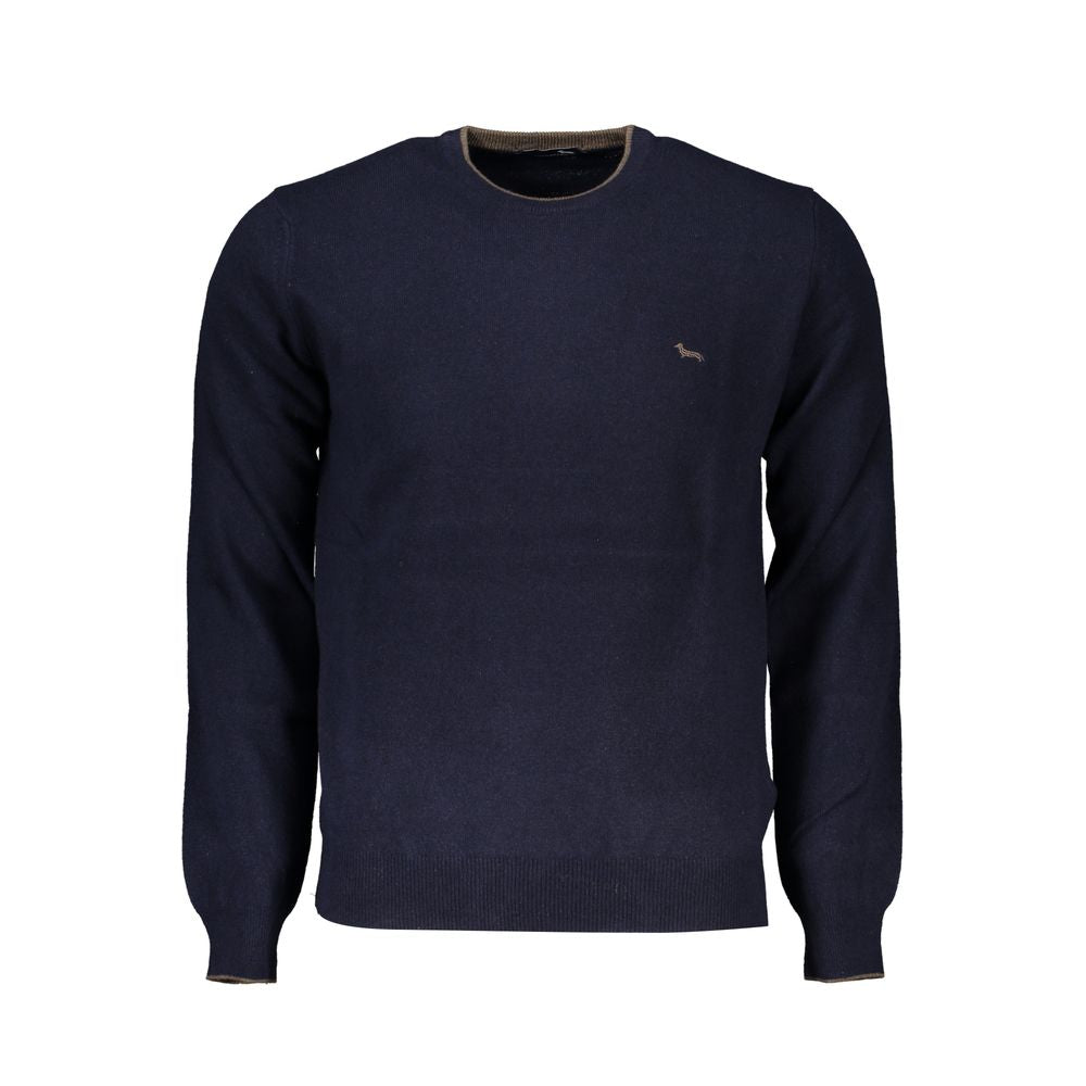Sweatshirt by Harmont & Blaine for men in cashmere viscose blue & gray showcases a slouchy chic silhouette, artfully detailed with a slouchy chic crew neckline and for a slouchy chic finish.