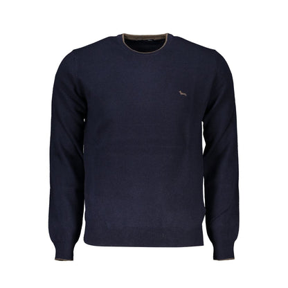 Sweatshirt by Harmont & Blaine for men in cashmere viscose blue & gray showcases a slouchy chic silhouette, artfully detailed with a slouchy chic crew neckline and for a slouchy chic finish.