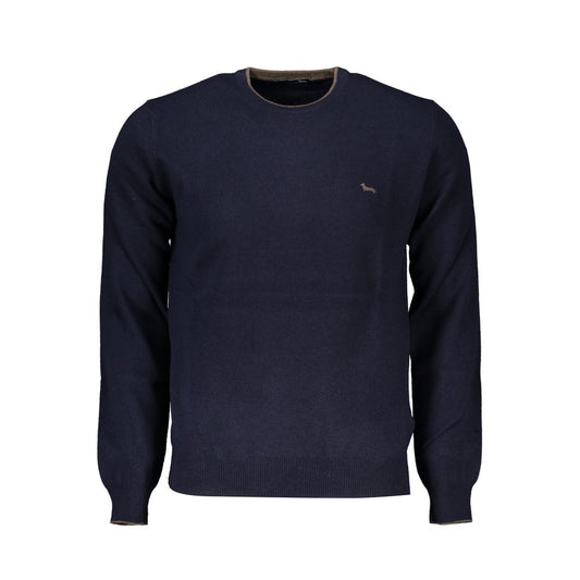 Sweatshirt by Harmont & Blaine for men in cashmere viscose blue & gray showcases a slouchy chic silhouette, artfully detailed with a slouchy chic crew neckline and for a slouchy chic finish.