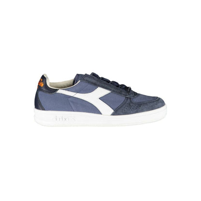Sneakers by Diadora for women in cotton & leather blue features an sumptuous design from the Women's Casual Cotton & Leather Sneakers collection, highlighting a sumptuous casual style for a premium, high-fashion look.
