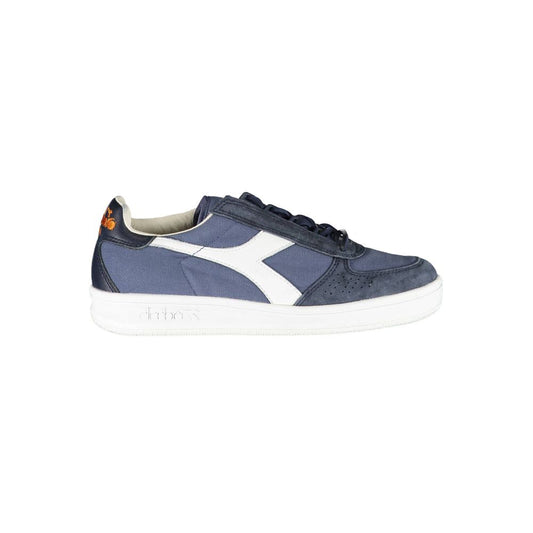 Sneakers by Diadora for women in cotton & leather blue features an sumptuous design from the Women's Casual Cotton & Leather Sneakers collection, highlighting a sumptuous casual style for a premium, high-fashion look.