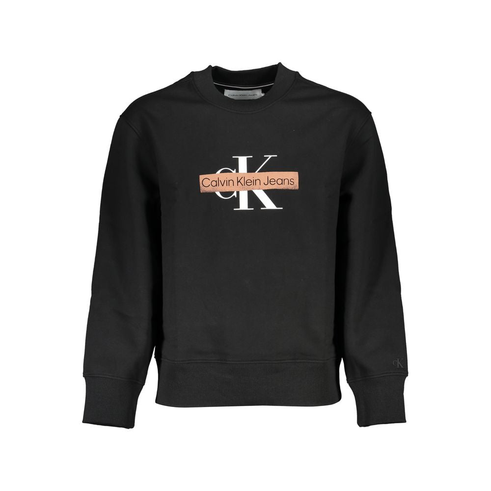 Sweatshirt by Calvin Klein for men in cotton polyester black presents a smart casual silhouette, featuring a smart casual and for a sophisticated look.