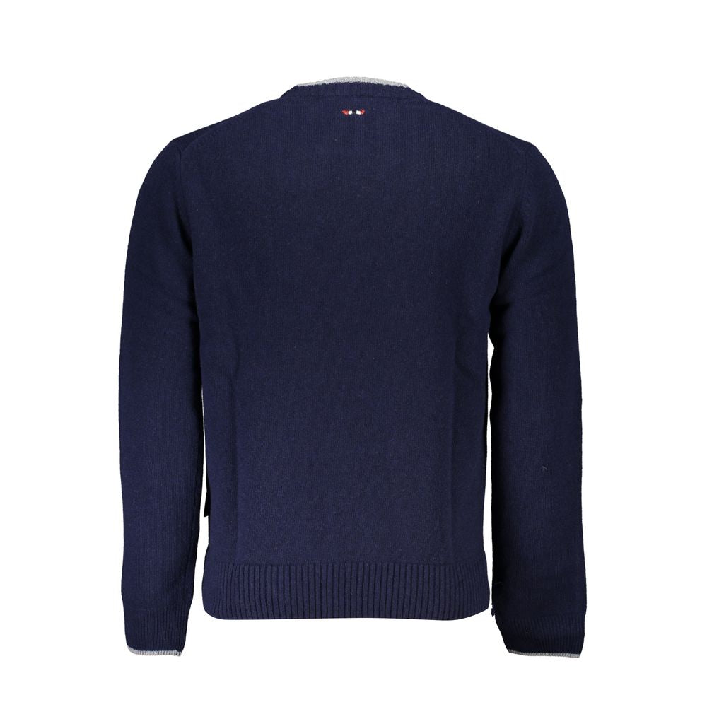 Sweater by Napapijri for men in polyamide blue showcases an masterful silhouette, artfully detailed with a masterful and for a sophisticated, premium finish.