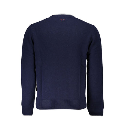Sweater by Napapijri for men in polyamide blue showcases an masterful silhouette, artfully detailed with a masterful and for a sophisticated, premium finish.