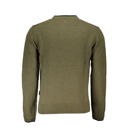 Sweatshirt by Napapijri for men in polyamide green presents a smart casual silhouette, featuring a smart casual crew neckline and for a sophisticated look.