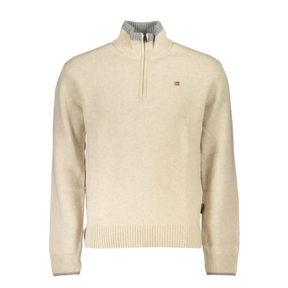 This Sweater by Napapijri for men in polyamide beige presents a understated silhouette, featuring a sophisticated and for a understated finish.