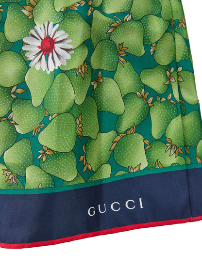 Shorts by Gucci for women in silk green features a tailored silhouette with a short and .
