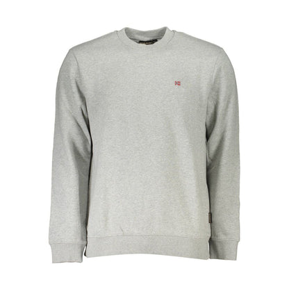 Sweatshirt by Napapijri for men in organic cotton & polyester gray features an magnificent silhouette, showcasing a sophisticated and detail for a truly magnificent finish.