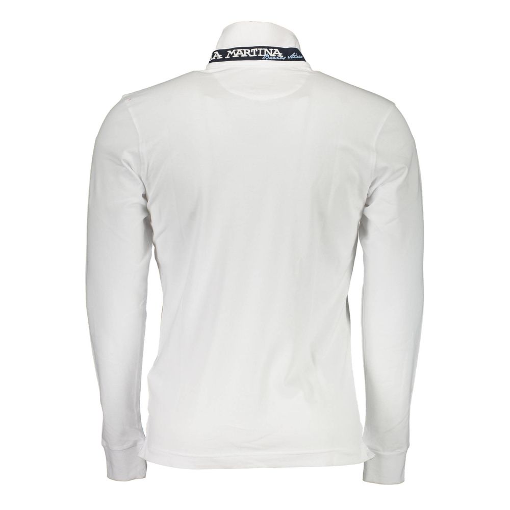 This Polo Shirt by La Martina for men in stretch cotton white presents a flawless silhouette, showcasing flawless detailing and a refined for a truly flawless aesthetic.