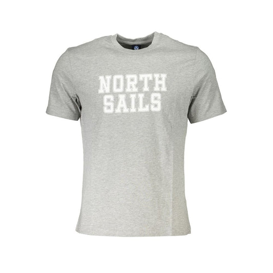 T-Shirt by North Sails for men in cotton gray & print showcases a chic silhouette, artfully detailed with a chic crew neckline and for a chic finish.