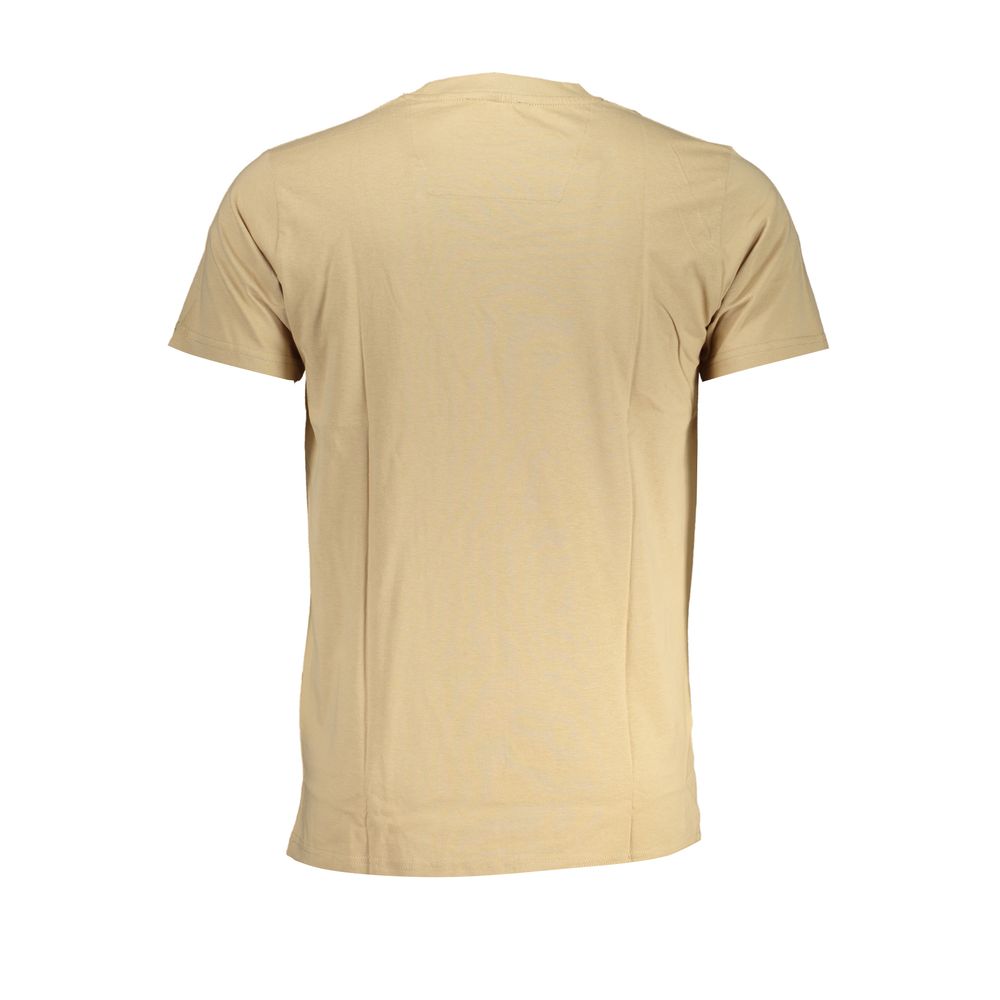 T-Shirt by Cavalli Class for men in cotton beige & print features an on trend silhouette, perfectly showcasing a on trend and for an elevated aesthetic.