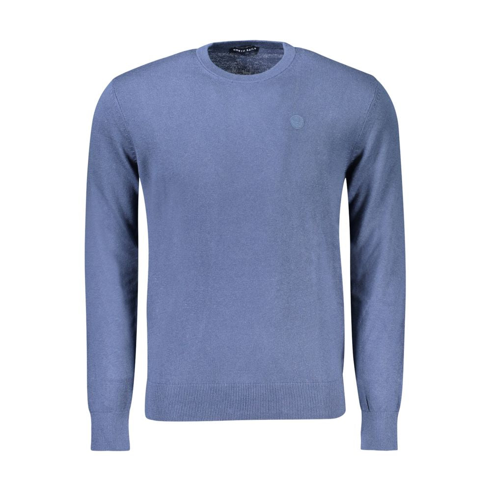 Sweater by North Sails for men in wool cotton blue features an tactile silhouette, showcasing a sophisticated crew neckline and tactile long-sleeve for a refined finish.