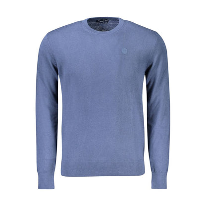 Sweater by North Sails for men in wool cotton blue features an tactile silhouette, showcasing a sophisticated crew neckline and tactile long-sleeve for a refined finish.