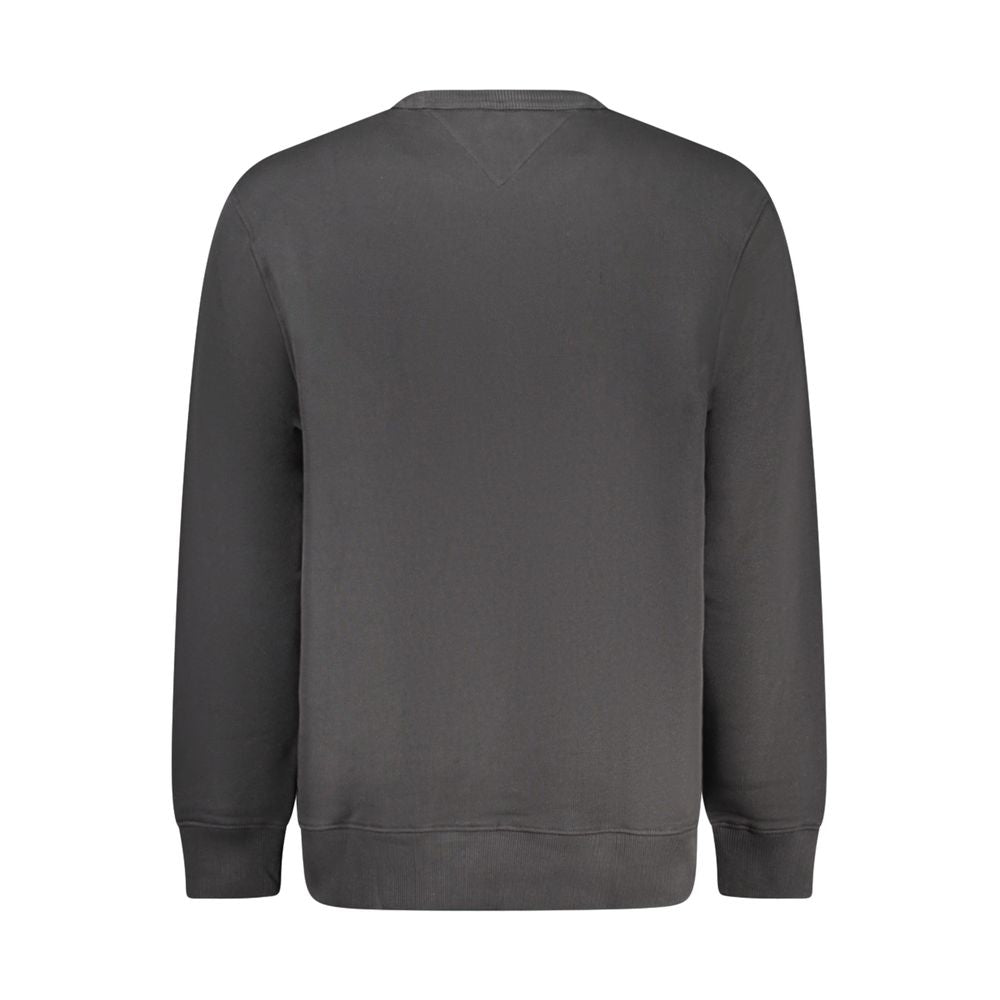 Sweatshirt by Tommy Hilfiger for men in cotton black features a unrivaled silhouette with a refined and unrivaled detailing for a sophisticated look.