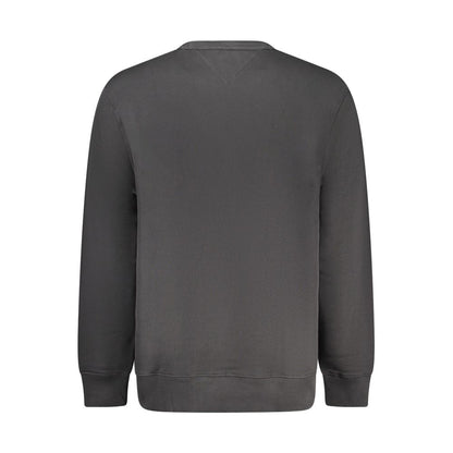 Sweatshirt by Tommy Hilfiger for men in cotton black features a unrivaled silhouette with a refined and unrivaled detailing for a sophisticated look.