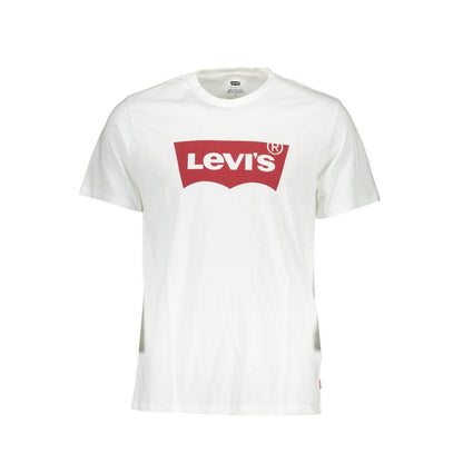 Levi's Crisp Men's Short-Sleeve Cotton T-Shirt - White Print