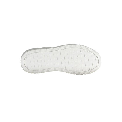 Sneakers by Calvin Klein for women in polyester leather white features an sumptuous silhouette, showcasing the premium Crisp Women's Casual Polyester Leather Sneakers in a sumptuous casual style that offers a sumptuous finish for refined style.
